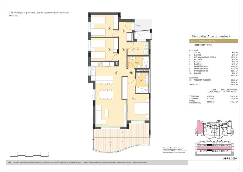 3 bedroom Apartment for sale