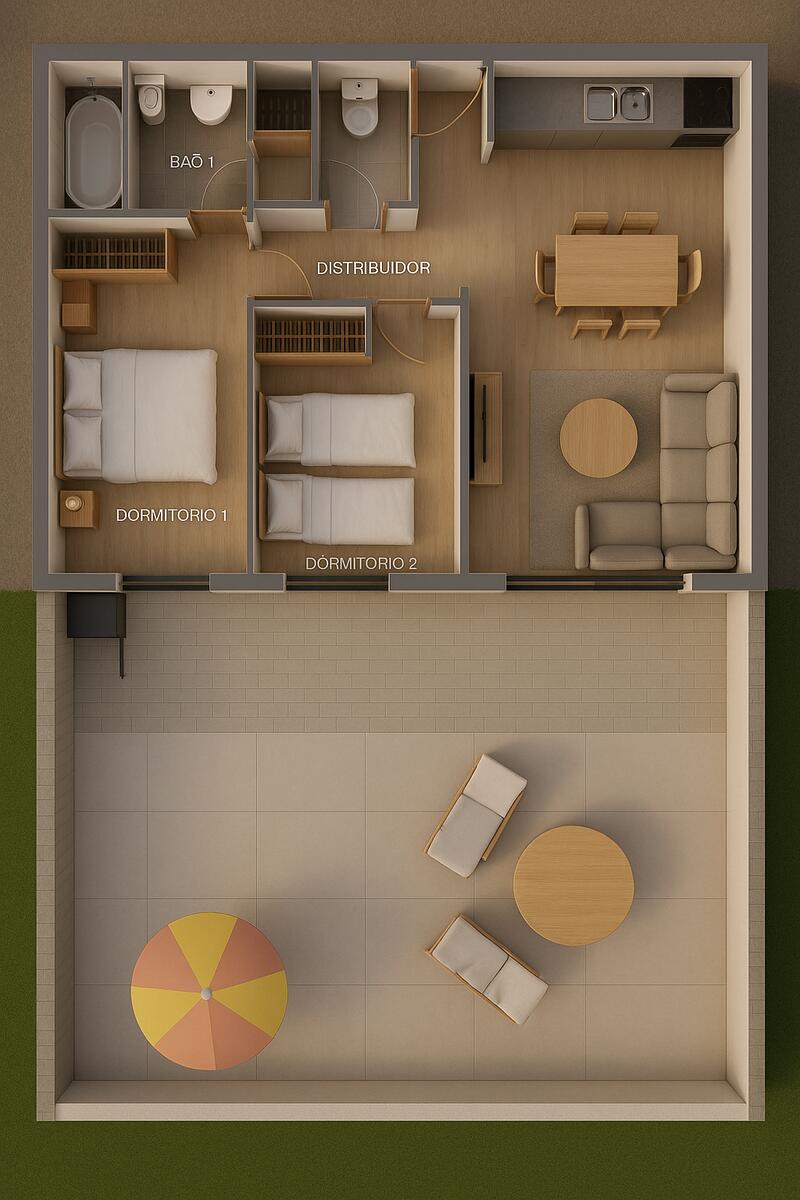 2 Schlafzimmer Appartement zu verkaufen
