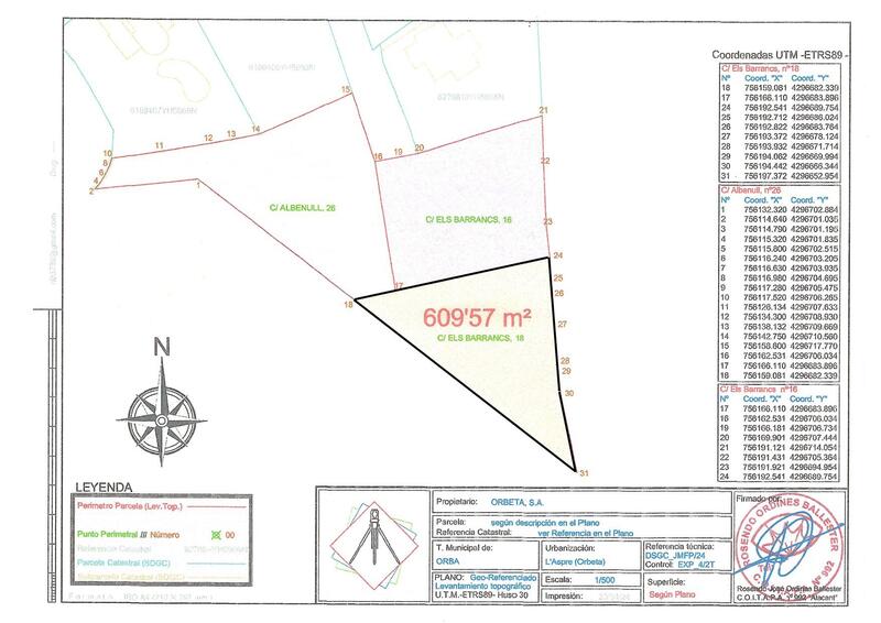 Land for sale in Orba, Alicante