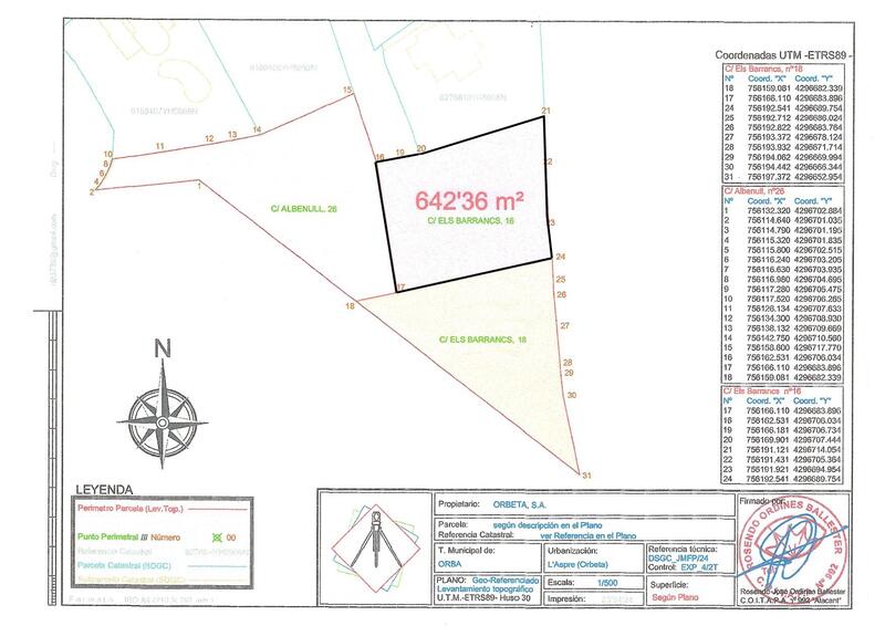 Land for sale in Orba, Alicante