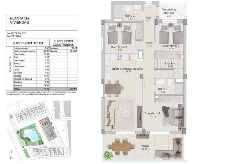3 slaapkamer Appartement Te koop