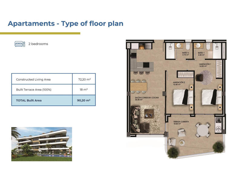 2 bedroom Apartment for sale