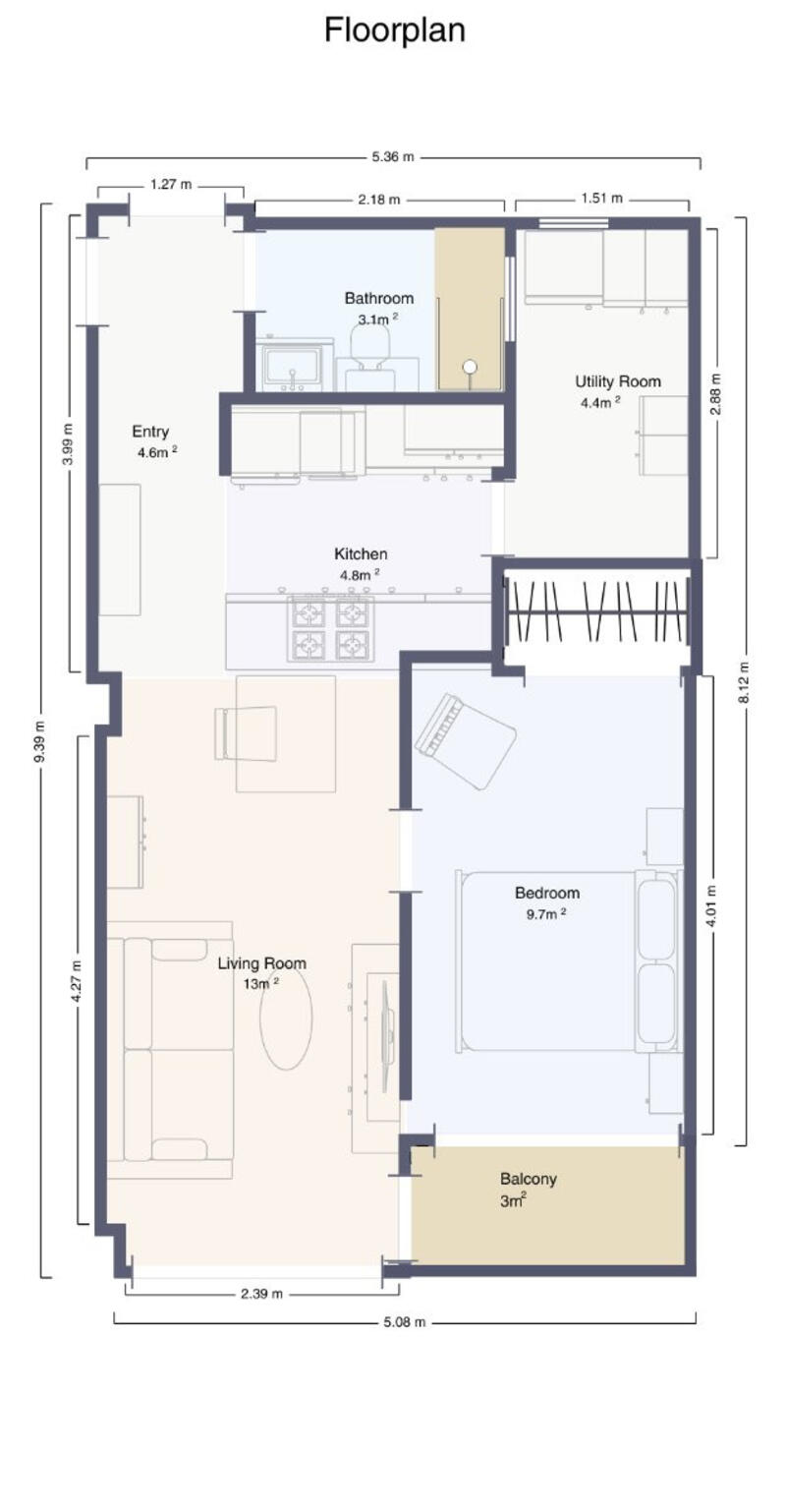 1 slaapkamer Appartement Te koop