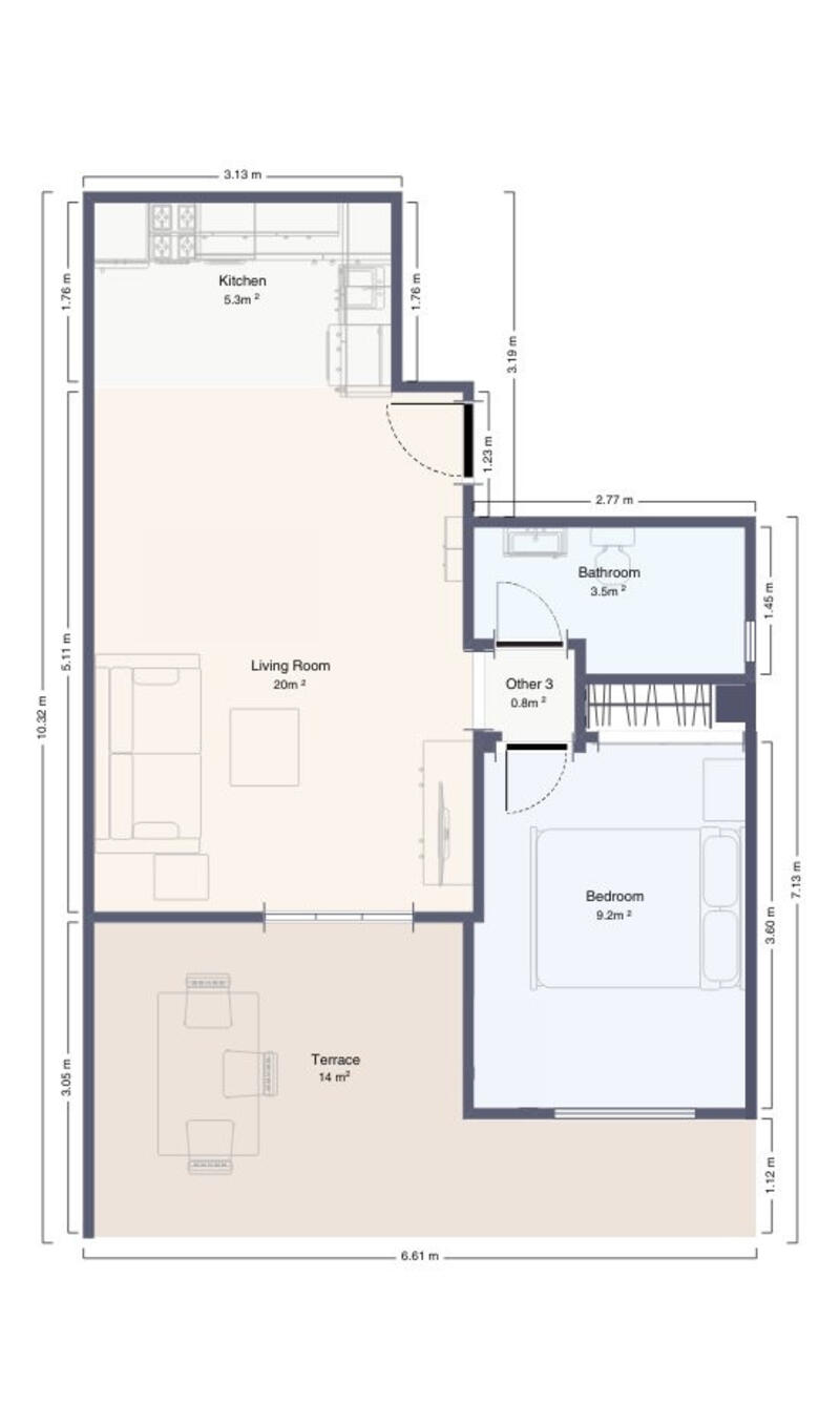 1 sovrum Lägenhet till salu