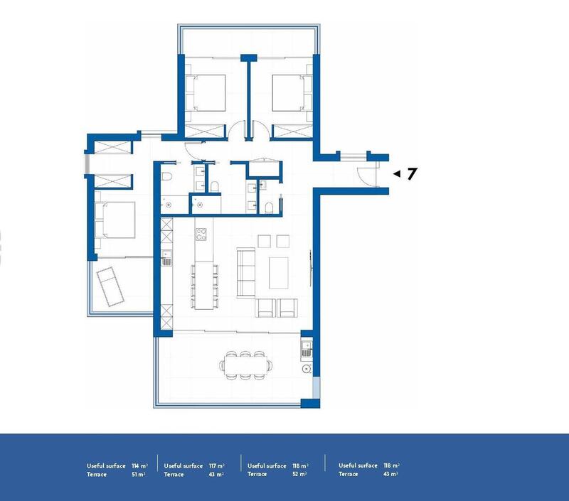 3 chambre Appartement à vendre