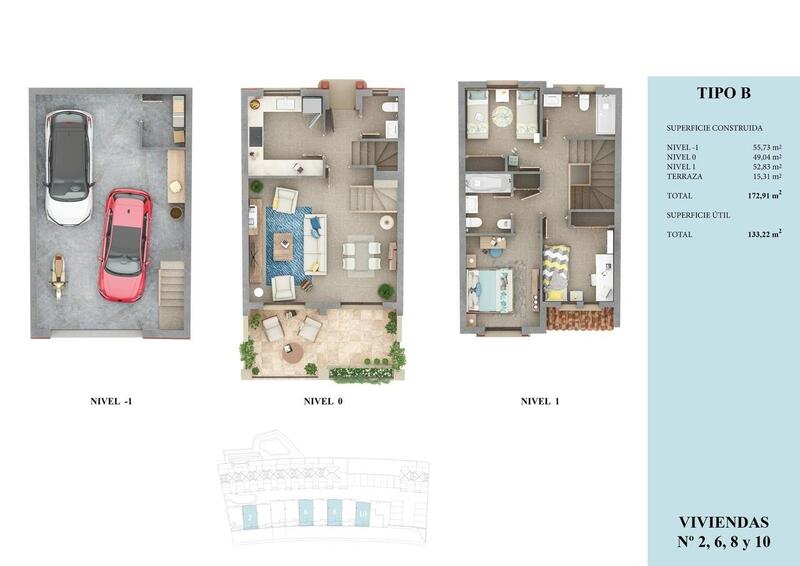 3 Schlafzimmer Stadthaus zu verkaufen