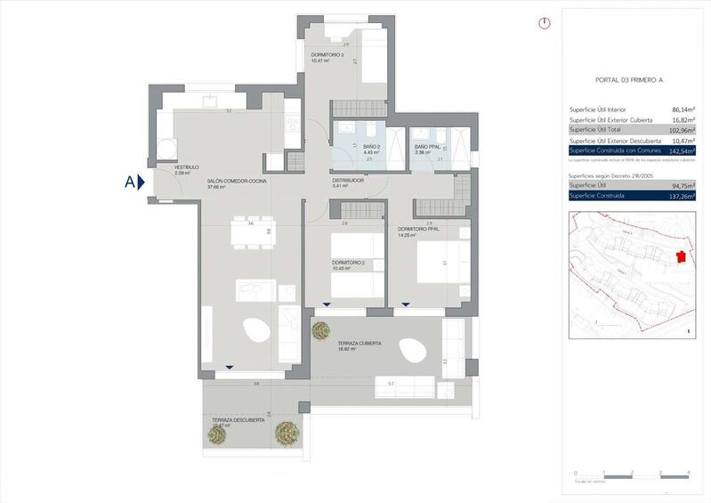 3 slaapkamer Appartement Te koop