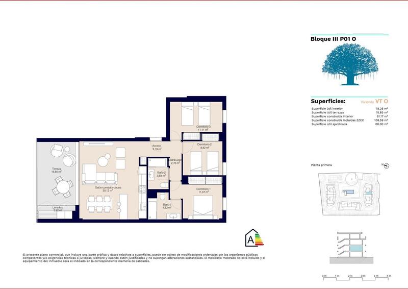 3 Schlafzimmer Appartement zu verkaufen
