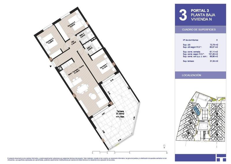 3 Cuarto Apartamento en venta
