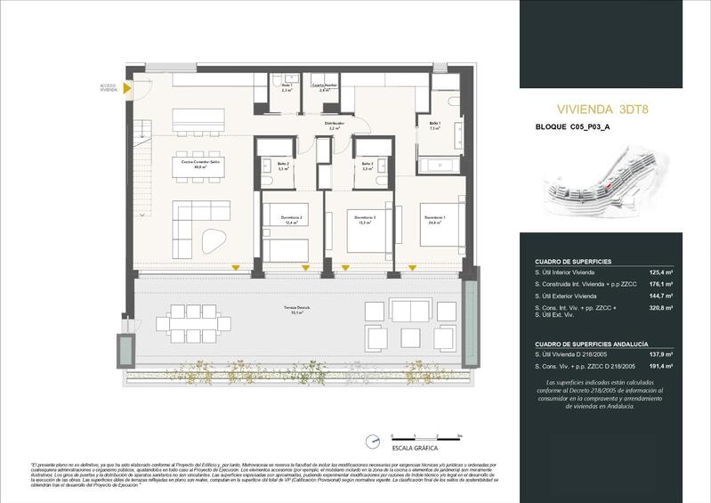 3 bedroom Apartment for sale