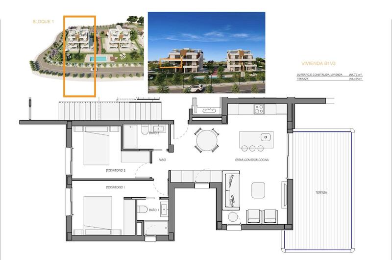 2 slaapkamer Appartement Te koop