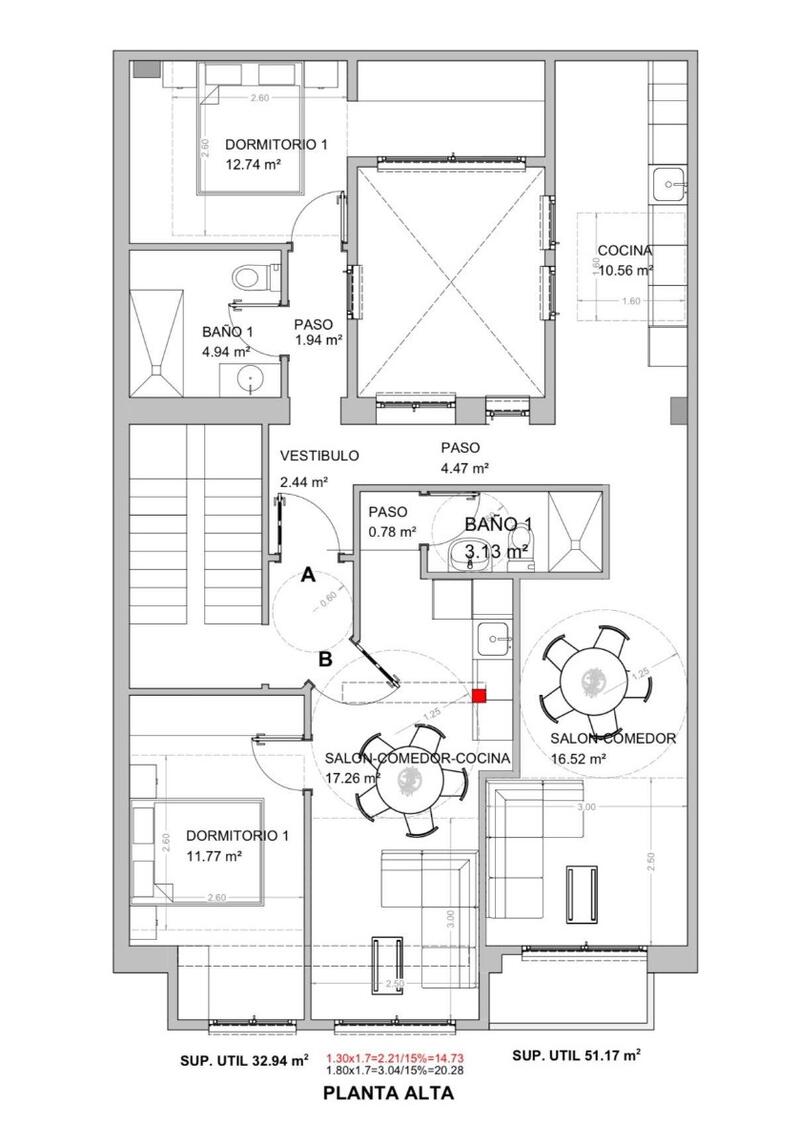 3 Cuarto Adosado en venta