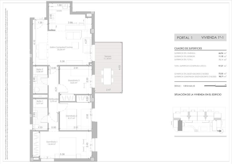 3 sovrum Lägenhet till salu