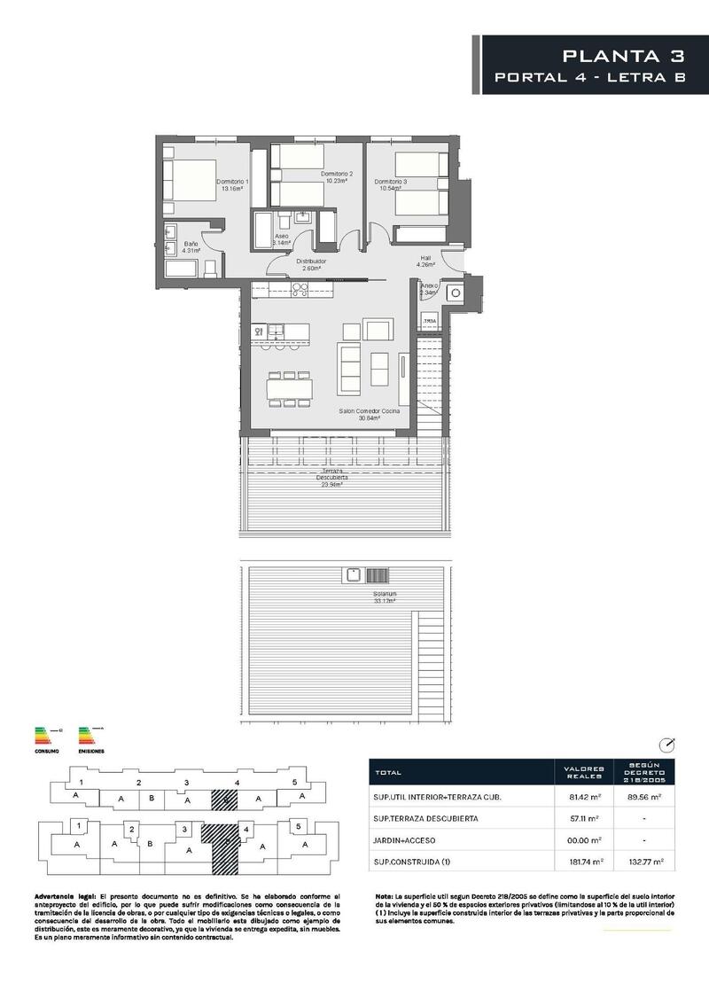 3 bedroom Apartment for sale