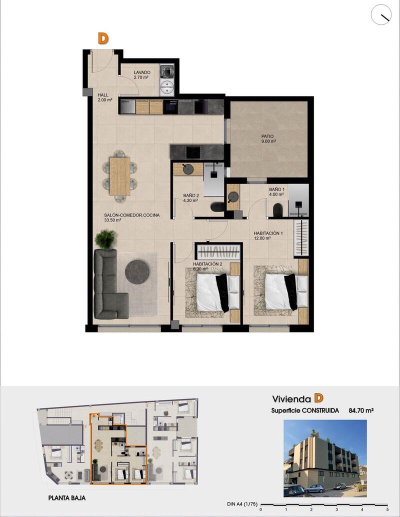 2 slaapkamer Appartement Te koop