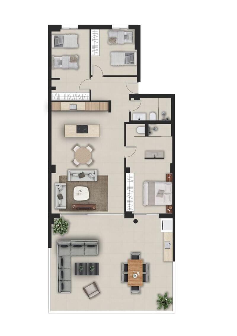 2 slaapkamer Appartement Te koop