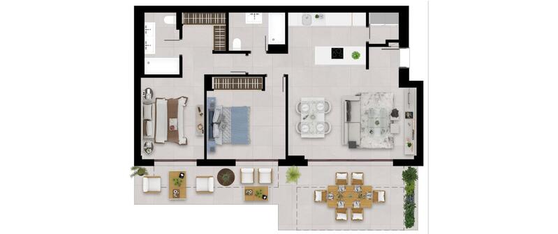 2 Cuarto Apartamento en venta