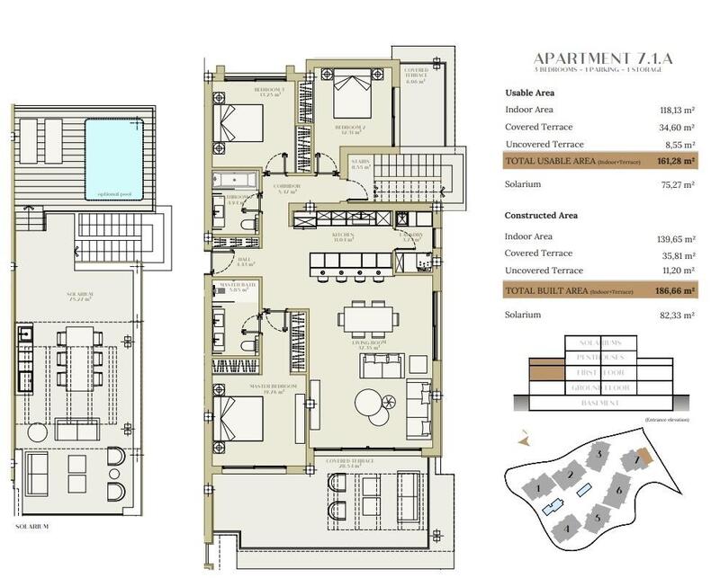 3 Schlafzimmer Appartement zu verkaufen