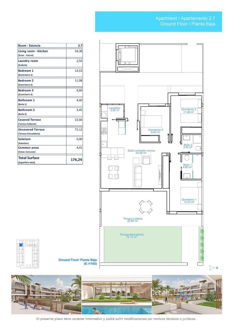 3 Cuarto Apartamento en venta