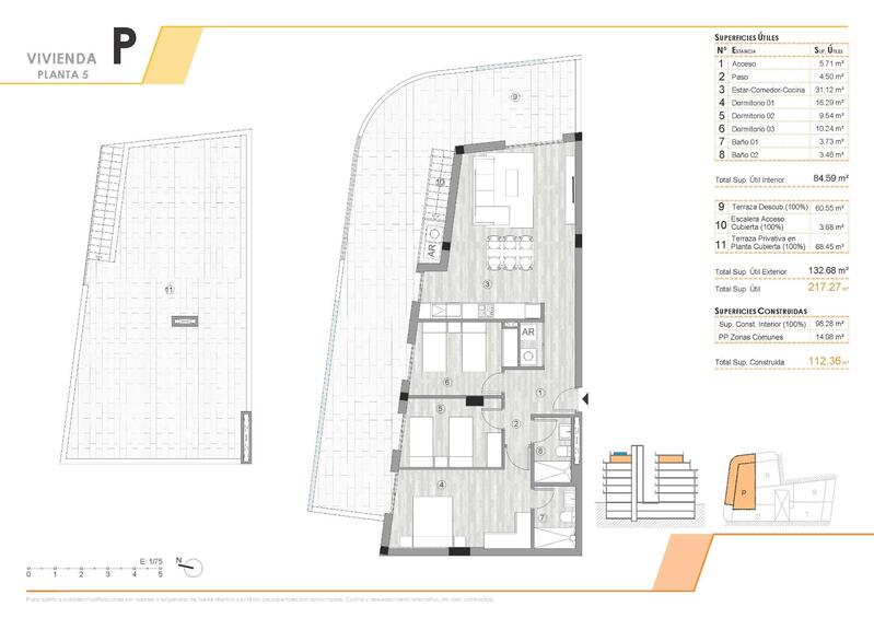 3 chambre Appartement à vendre