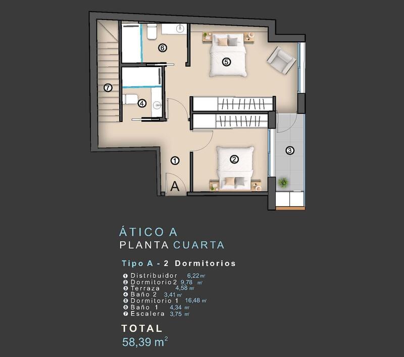 2 Cuarto Apartamento en venta