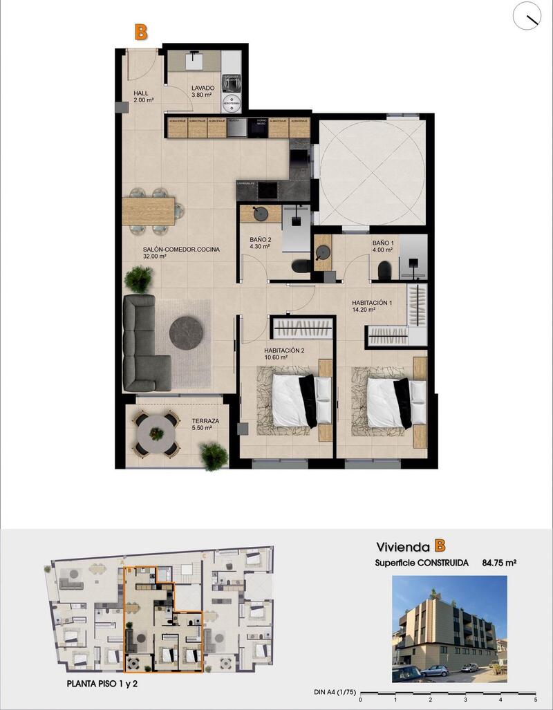 2 Cuarto Apartamento en venta
