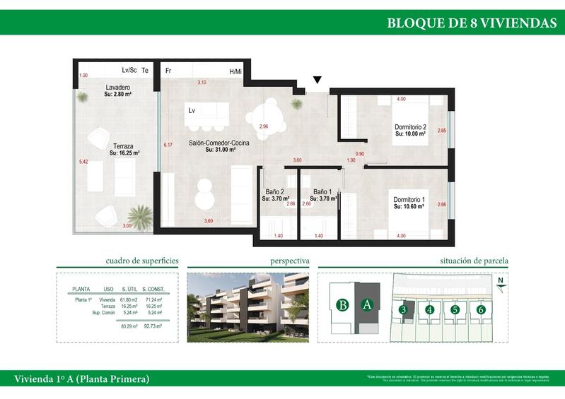 2 bedroom Apartment for sale