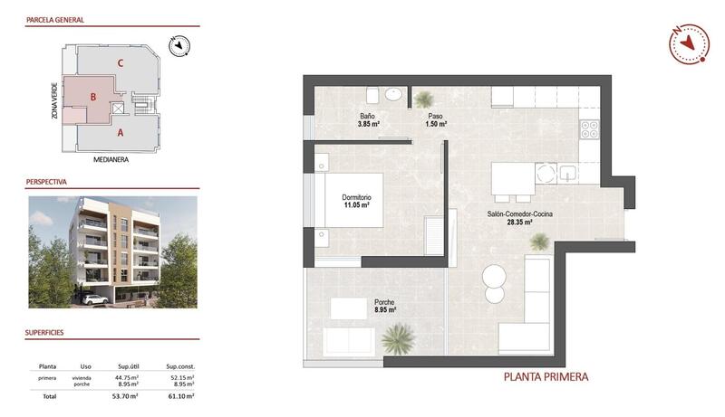 1 slaapkamer Appartement Te koop
