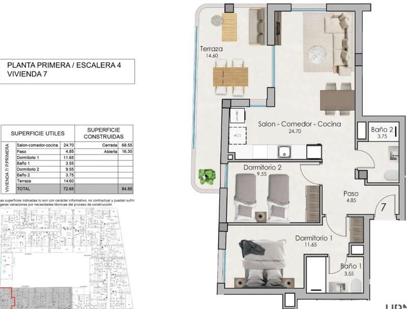 2 slaapkamer Appartement Te koop