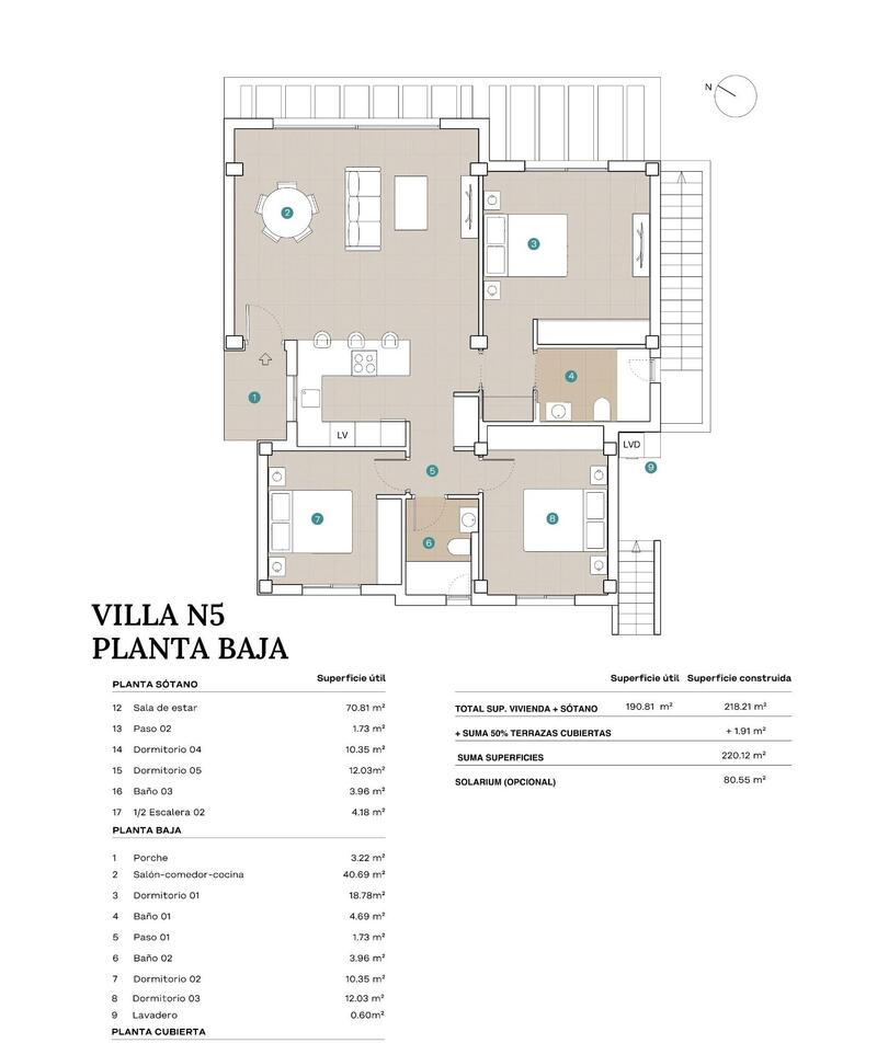 5 soverom Villa til salgs