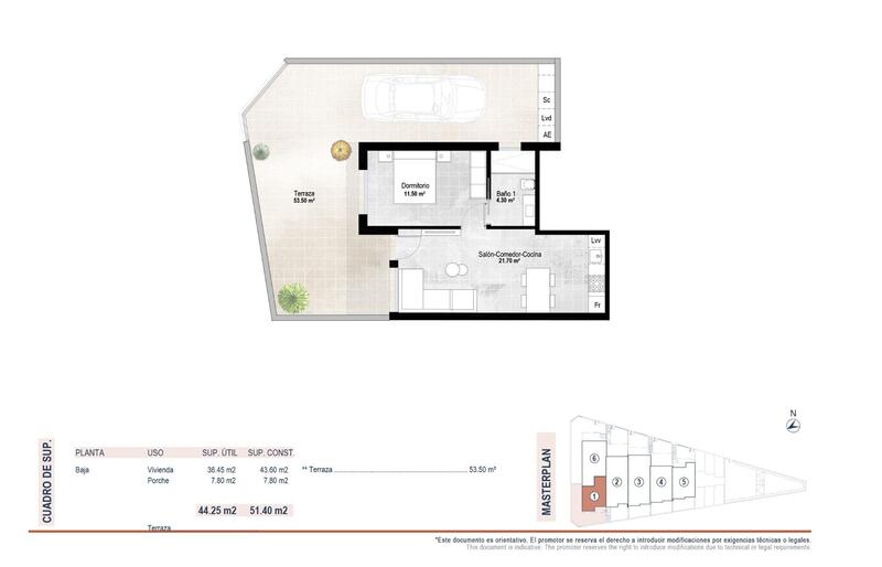 1 Cuarto Adosado en venta