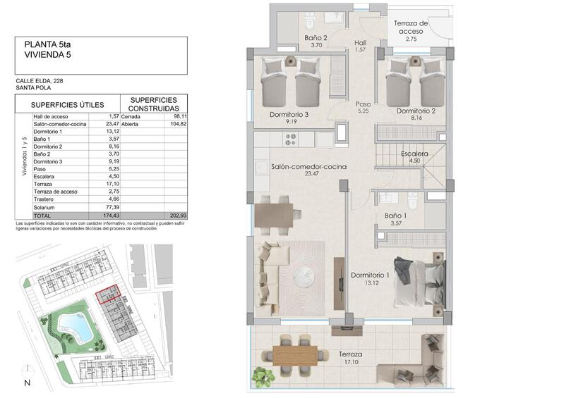 3 chambre Appartement à vendre