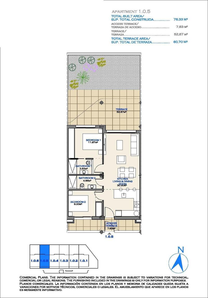 2 slaapkamer Appartement Te koop