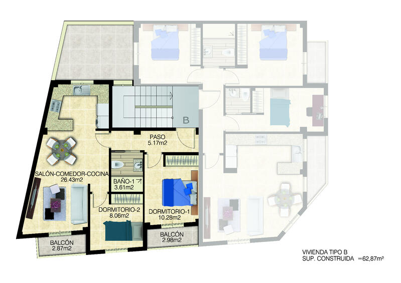 2 chambre Appartement à vendre