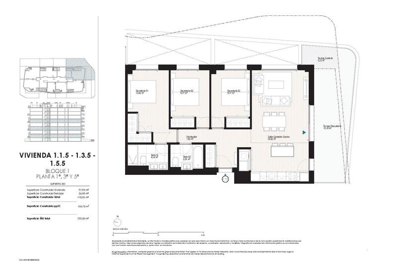 3 chambre Appartement à vendre