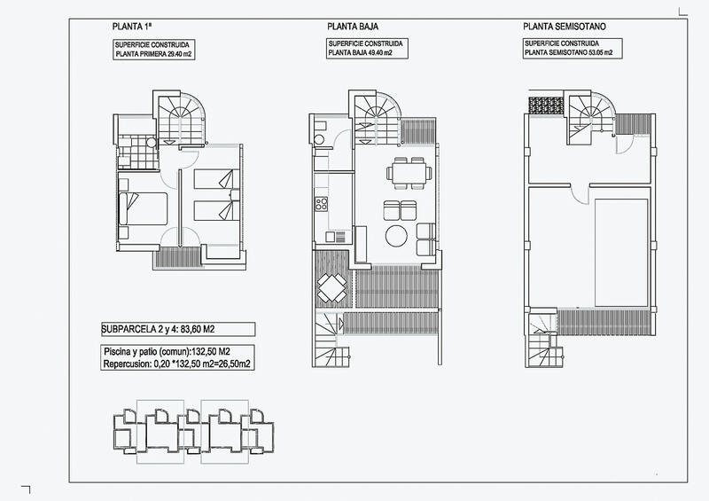 3 Schlafzimmer Stadthaus zu verkaufen