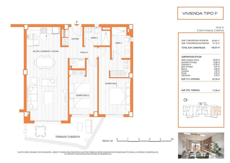 2 slaapkamer Appartement Te koop