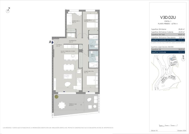 3 Schlafzimmer Appartement zu verkaufen