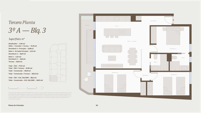3 Schlafzimmer Appartement zu verkaufen