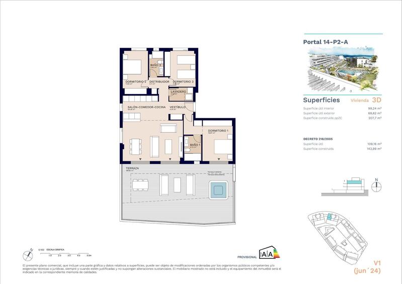 3 slaapkamer Appartement Te koop