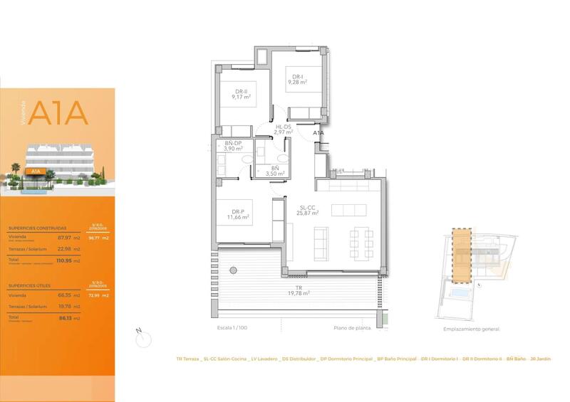 3 Schlafzimmer Appartement zu verkaufen