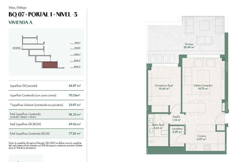 1 sovrum Lägenhet till salu