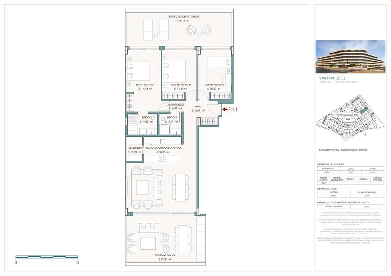 3 slaapkamer Appartement Te koop