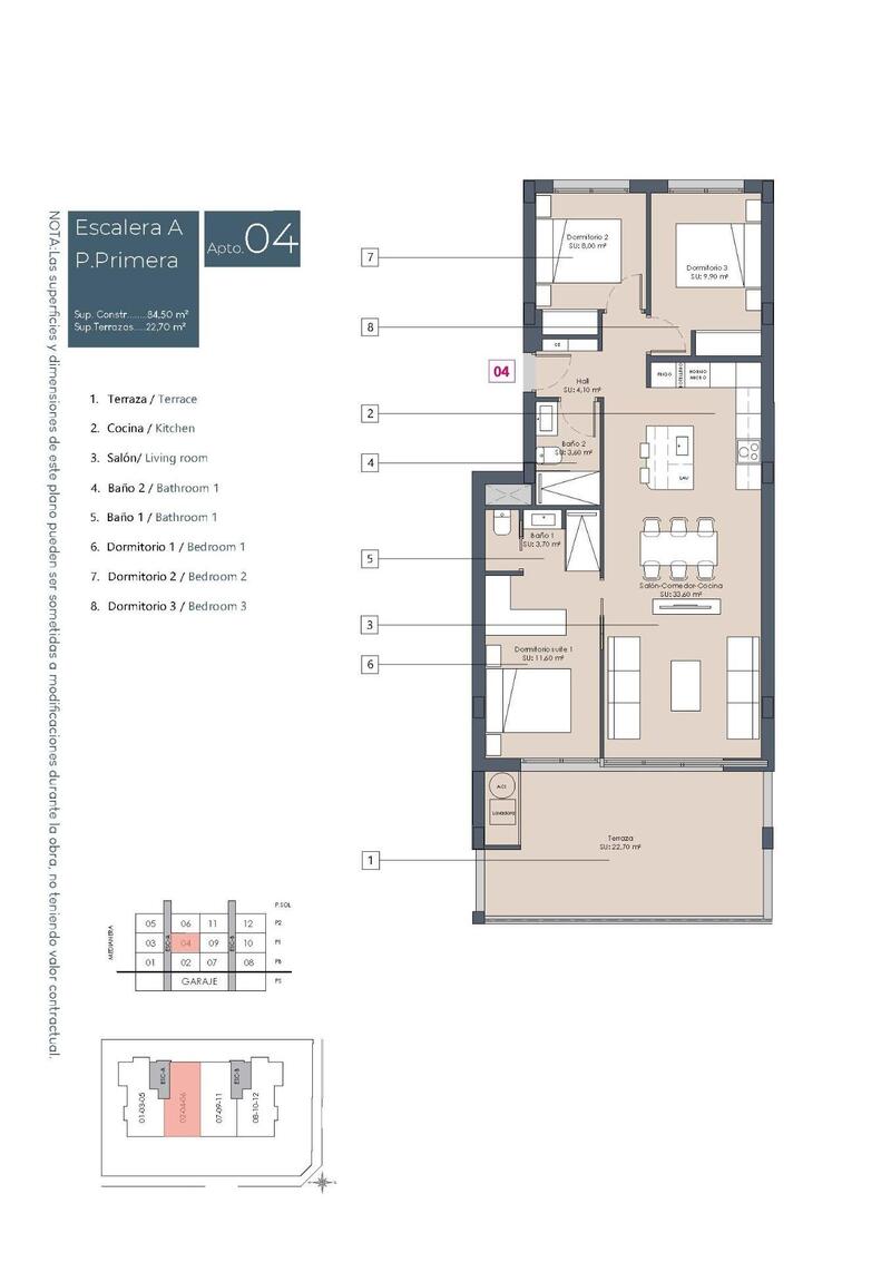 3 slaapkamer Appartement Te koop