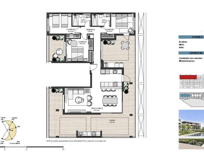 3 Schlafzimmer Appartement zu verkaufen