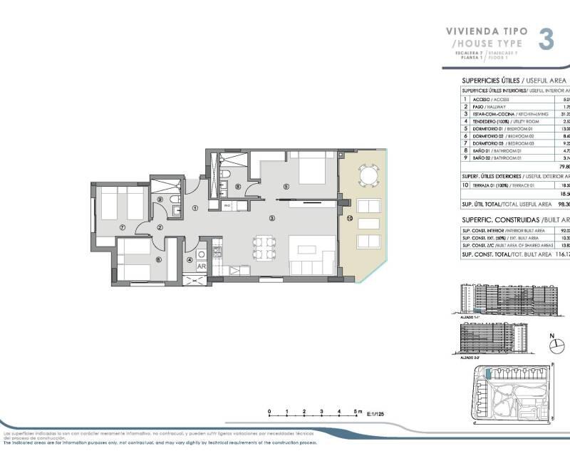 3 chambre Appartement à vendre