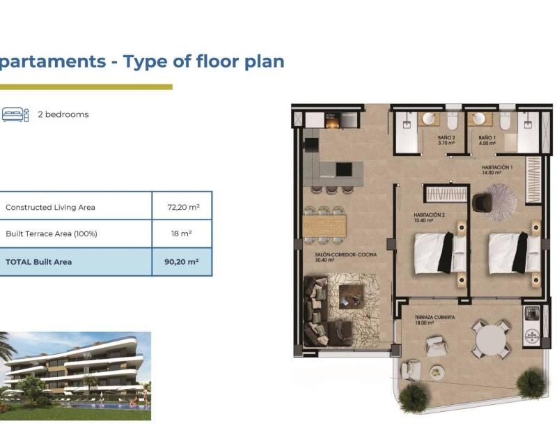 2 Cuarto Apartamento en venta