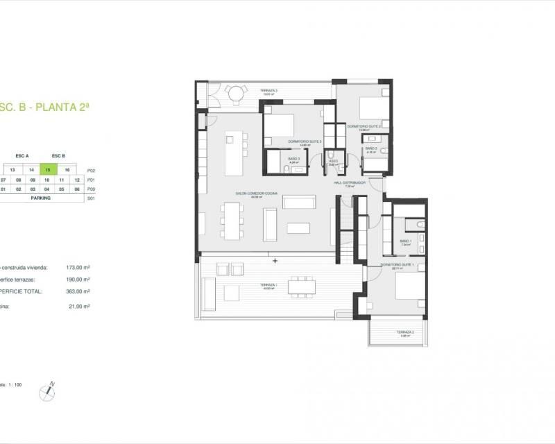 3 chambre Appartement à vendre