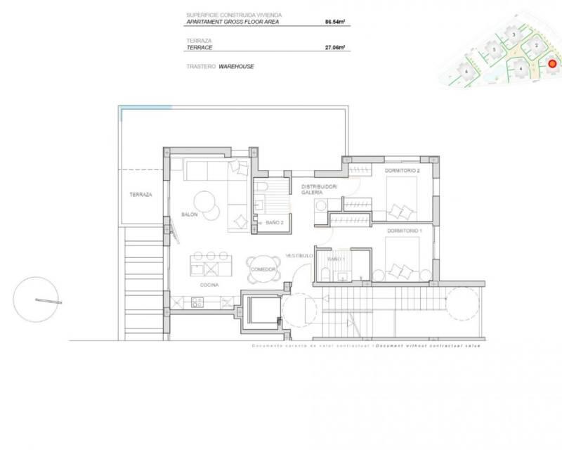 2 Schlafzimmer Appartement zu verkaufen