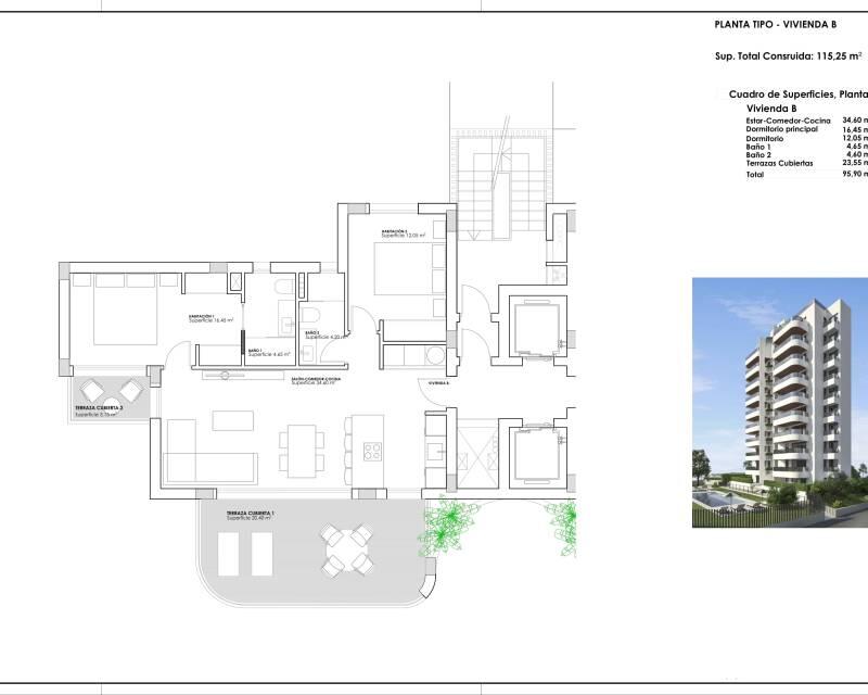 2 Cuarto Apartamento en venta